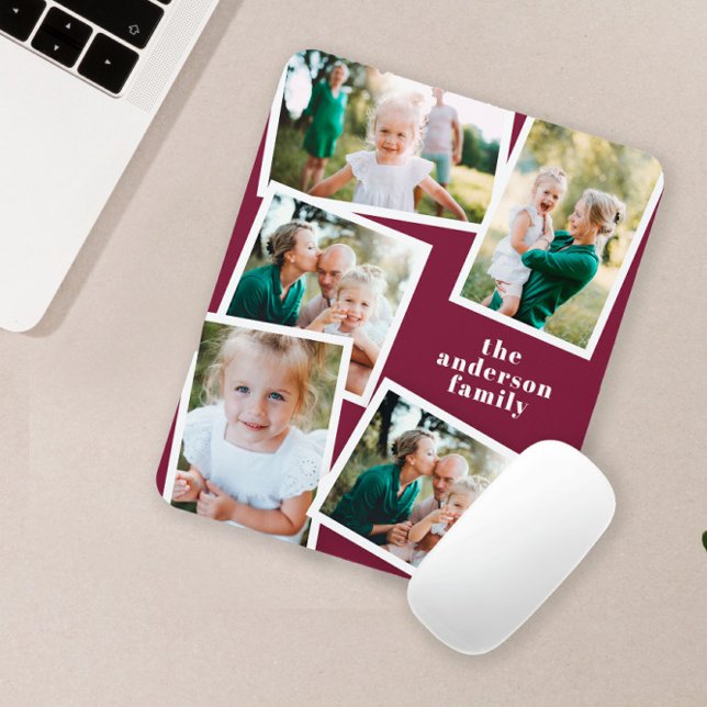 Modern stylish multi photo family home decor mouse pad (Creator Uploaded)