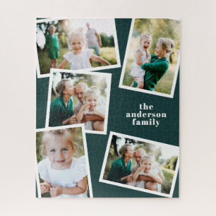 Modern stylish multi photo family home jigsaw pu puzzle