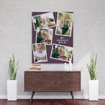 Modern stylish multi photo family purple decor<br><div class="desc">Modern stylish multi photo family home decor. Modern purple color can be changed.</div>