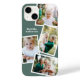 Modern stylish multi photo family sage green chic