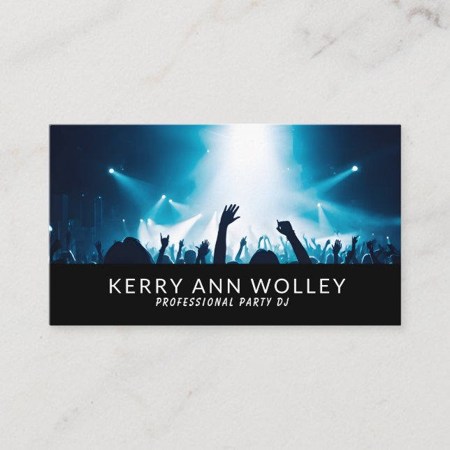 Modern Stylish Music DJ Party Concert Planner  Business Card (Front)