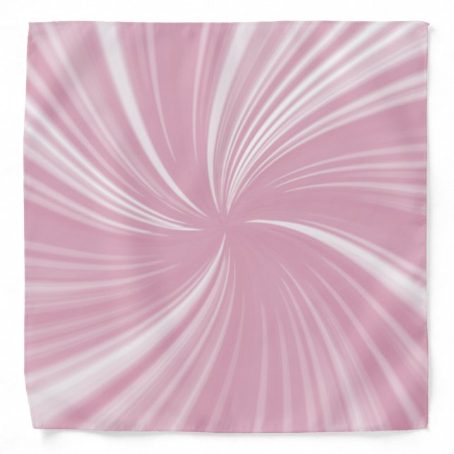 Modern Stylish Pale Rose Pink Radiant Twirl Style Bandana (Front)