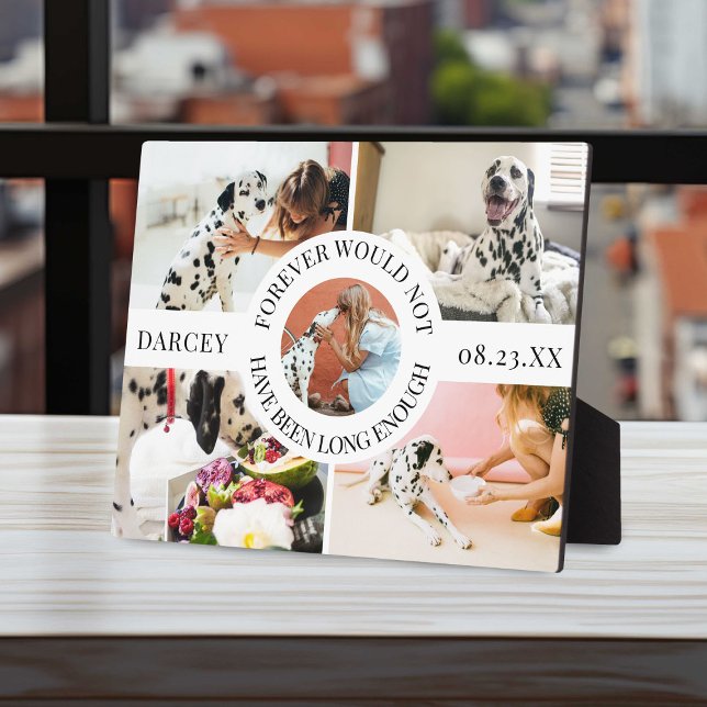 Modern Stylish Pet Remembrance Photo Collage Plaque (Creator Uploaded)