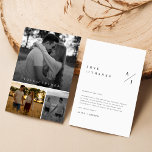 Modern Stylish Photo Collage Wedding Thank You Card<br><div class="desc">Express your gratitude with our Modern Stylish Photo Collage Wedding Thank You Card. Featuring a minimal black and white monogram and a chic photo collage,  this card elegantly captures your wedding memories. Perfect for a unique destination or rustic boho wedding,  it combines modern simplicity with heartfelt appreciation.</div>