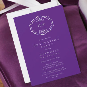 Modern stylish photo college graduation invitation