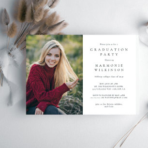 Modern stylish photo graduation  invitation