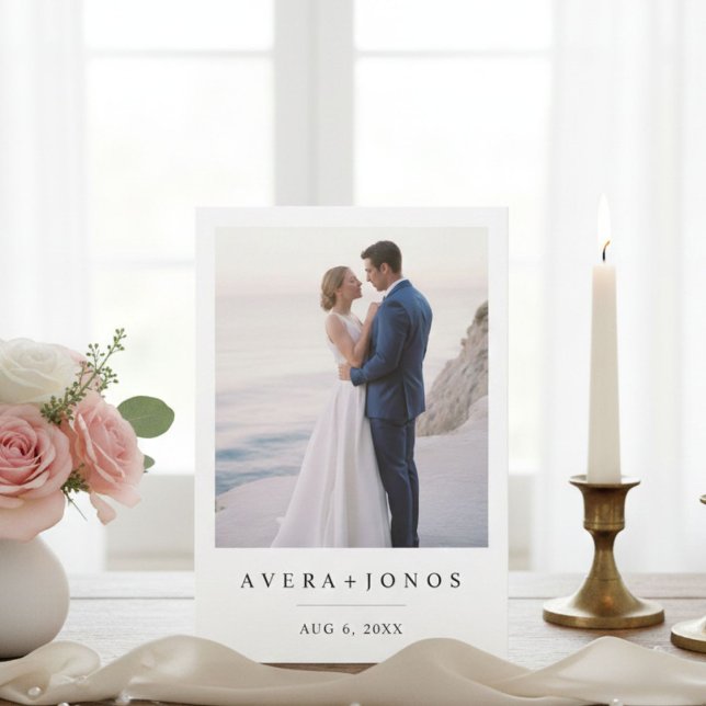 Modern Stylish Photo Wedding Invitation  (Creator Uploaded)