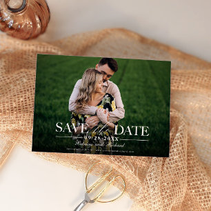Modern Stylish Photo Wedding Save The Date Card