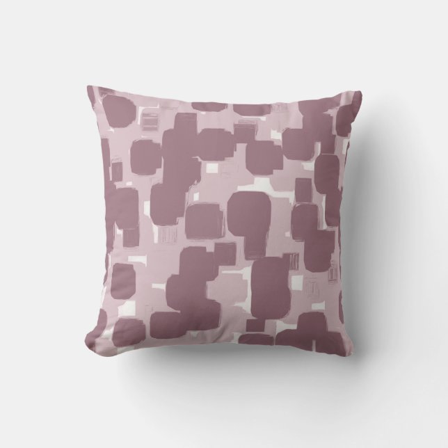 Modern Stylish Pink Abstract Pattern Outdoor Pillow (Front)