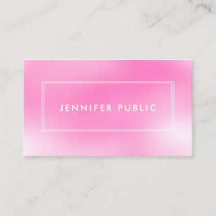 Modern Stylish Pink Purple Creative Chic Template Business Card