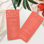 Modern Stylish Pink Wedding Ceremony Programs<br><div class="desc">Designed to coordinate with for the «Bright» Wedding Invitation Collection. To change details,  click «Details». To move the text or change the size,  font,  or color,  click «Edit using Design Tool». View the collection link on this page to see all of the matching items in this beautiful design.</div>