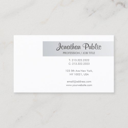 Modern Stylish Plain Professional Trending Clean Business Card