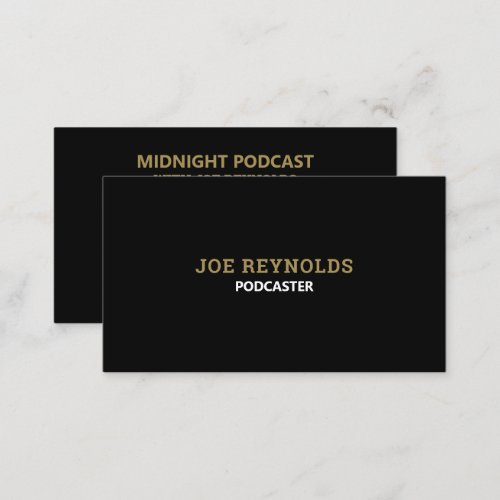 Modern  Stylish Podcaster Podcast Business Card