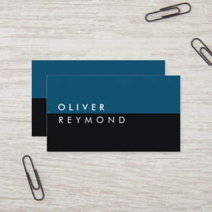 Modern & Stylish Professional black-and-blue Business Card