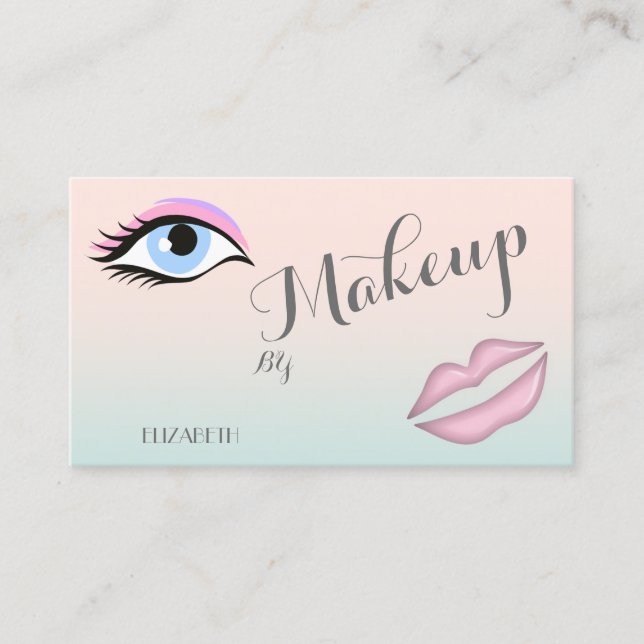 Modern Stylish Professional,Eye,Lip Business Card (Front)