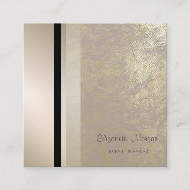 Modern Stylish Professional Geometric,Striped Square Business Card (Front)