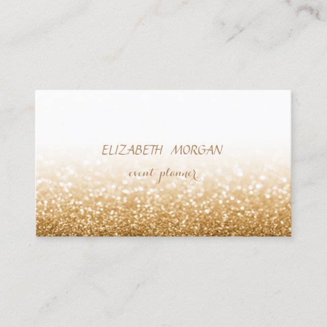 Modern Stylish Professional Glittery ,Bokeh Business Card (Front)