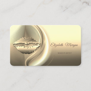 Modern Stylish Professional,Gold,Abstract,Lips Business Card