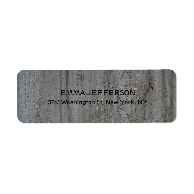 Modern Stylish Professional Trendy Grey Wall Label (Front)