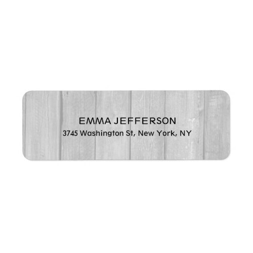 Modern Stylish Professional Trendy Grey Wood Label