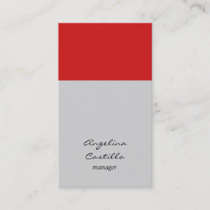 Modern Stylish Red Stripe Light Gray Background Business Card