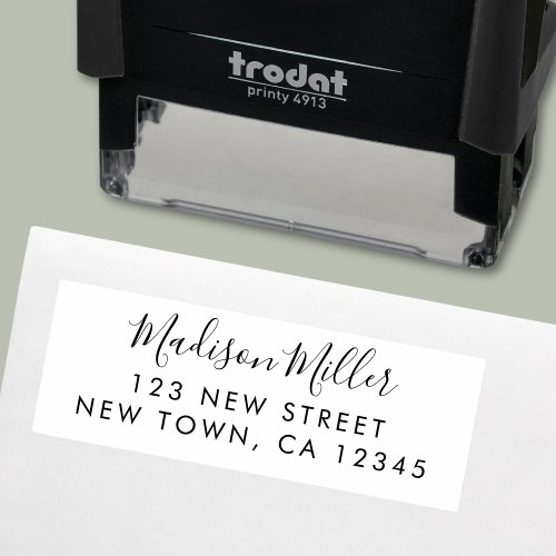 Modern Stylish Return Address Self_inking Stamp