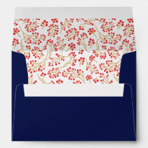 Modern Stylish Royal Blue Floral Pattern Christmas