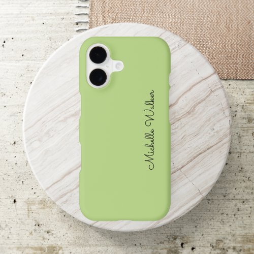Modern Stylish Sage Green Preppy Classic iPhone 17 Case