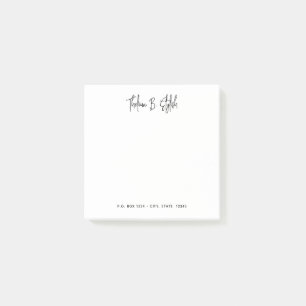 Modern Stylish Script Personalized Post it Notes