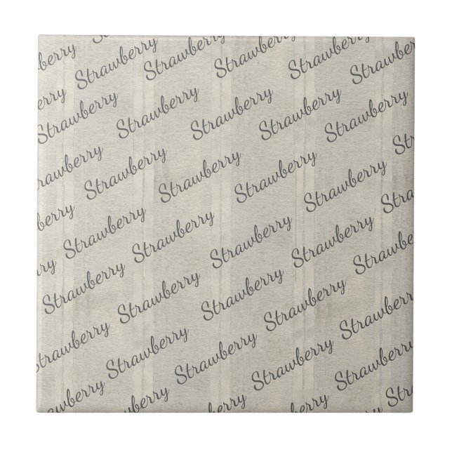 Modern stylish script text in smoky pattern Grey Ceramic Tile (Front)