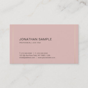 Modern Stylish Simple Design Plain Luxe Silk Business Card