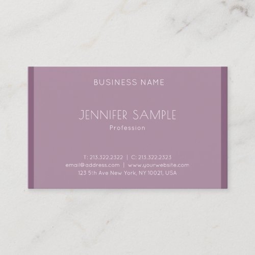 Modern Stylish Simple Design Template Professional Business Card