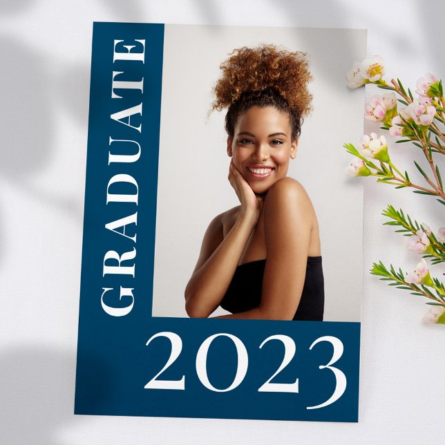Modern Stylish Simple Photo High School Graduation Announcement (Modern Stylish Simple Photo High School Graduation Announcement)
