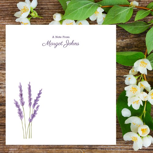 Modern Stylish Simple Watercolor Floral Notepad