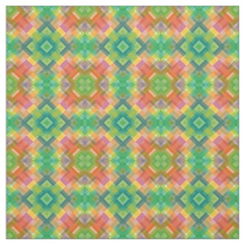 Modern Stylish Squares Triangles Polygon Pattern Fabric
