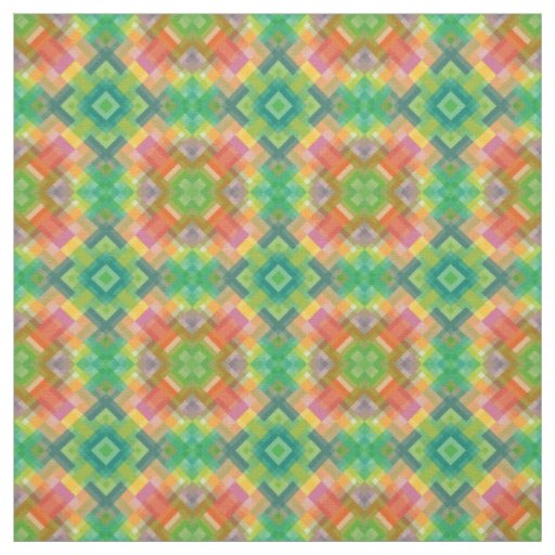Modern Stylish Squares Triangles Polygon Pattern Fabric