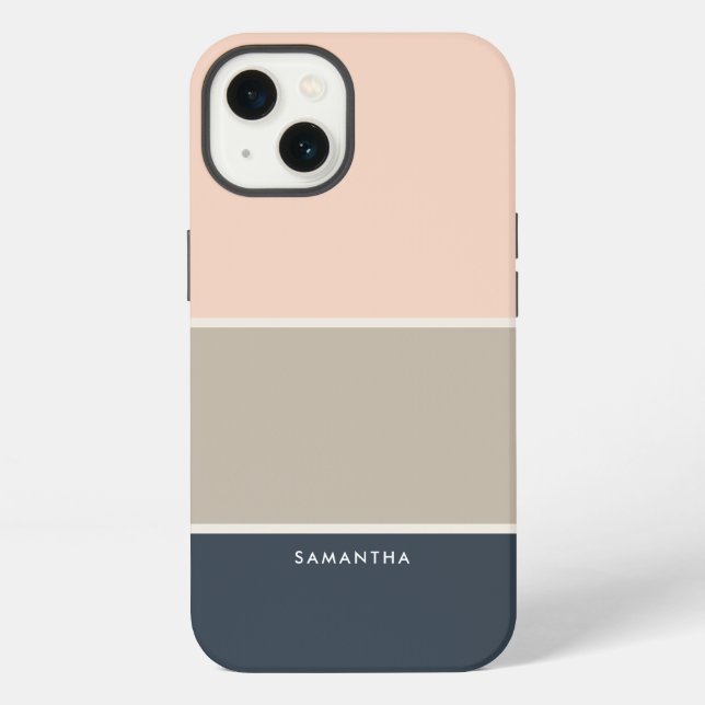 Modern Stylish Stripe Pattern Iphone Case (Back)