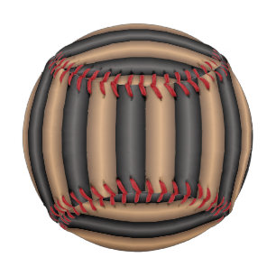 Modern Stylish Toasted Brown Stripes with Depth Baseball