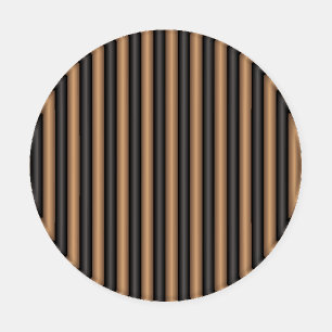 Modern Stylish Toasted Brown Stripes with Depth Coaster Set