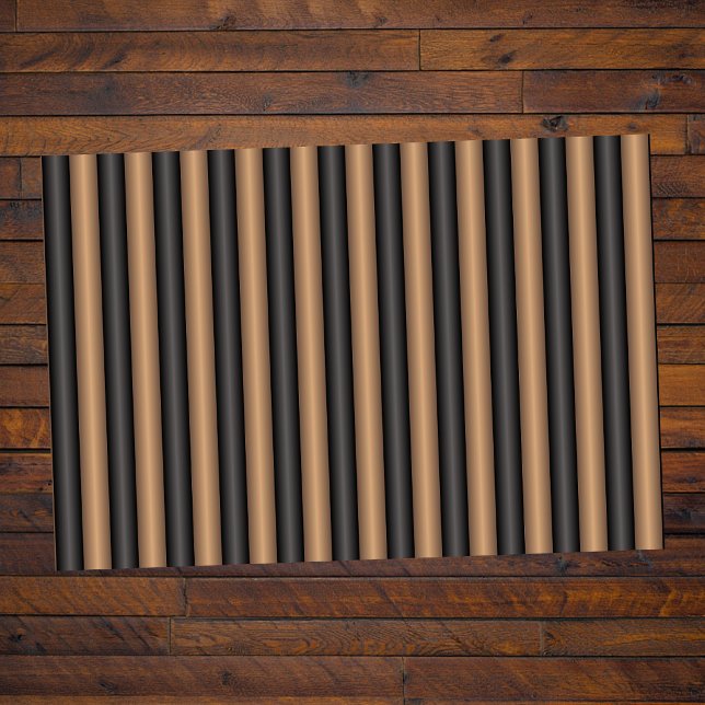 Modern Stylish Toasted Brown Stripes with Depth Doormat (Creator Uploaded)