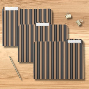 Modern Stylish Toasted Brown Stripes with Depth File Folder