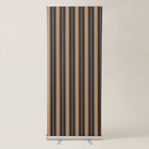 Modern Stylish Toasted Brown Stripes with Depth Retractable Banner