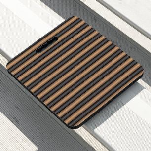 Modern Stylish Toasted Brown Stripes with Depth Seat Cushion
