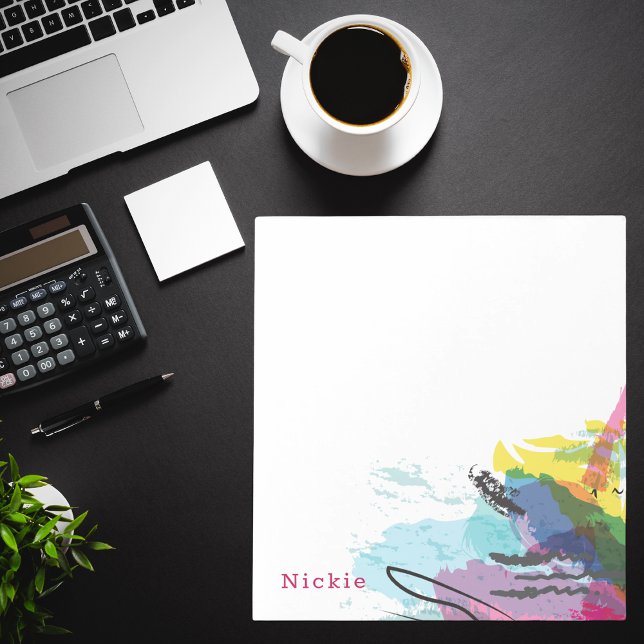 Modern Stylish Trendy Colorful Girly Notepad (Creator Uploaded)