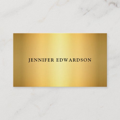 Modern stylish trendy minimalist gold professional business card
