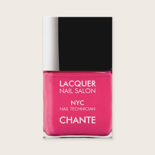 Modern stylish trendy neon pink nail polish chic business card Modern stylish trendy neon pink nail polish chic business card