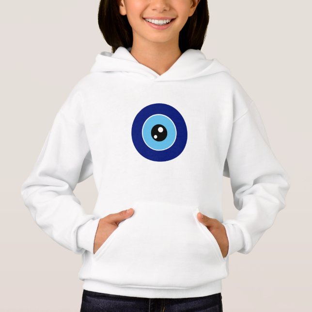 Modern Stylish Turkish Evil Eye Protection Hoodie (Front)