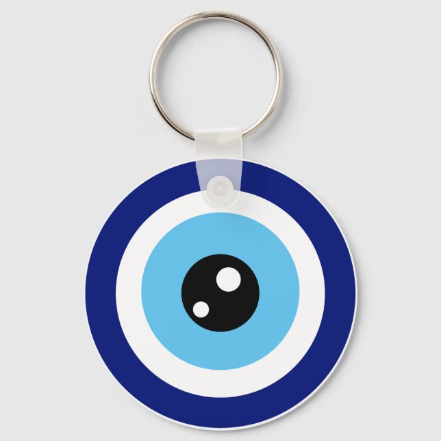 Modern Stylish Turkish Evil Eye Protection Keychain (Front)
