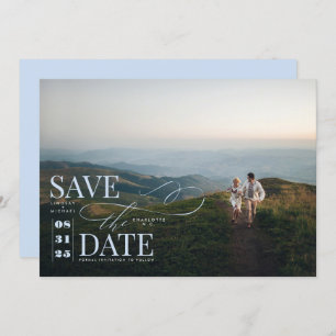 Modern Stylish Typography Save the Date Photo