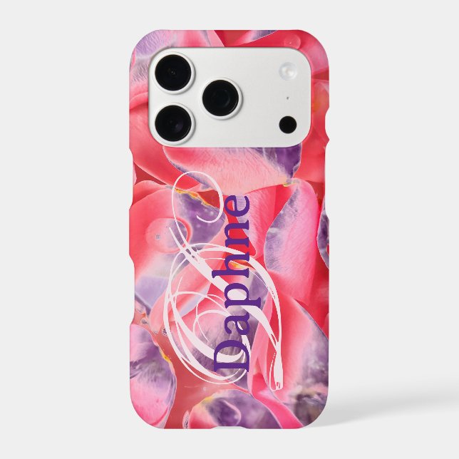 Modern Stylish Unique Girly Amethyst Monogram Case-Mate iPhone Case (Back)